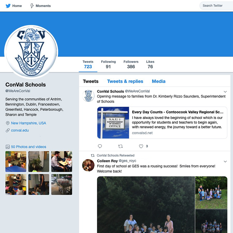 Featured image of article: ConVal School District On Twitter